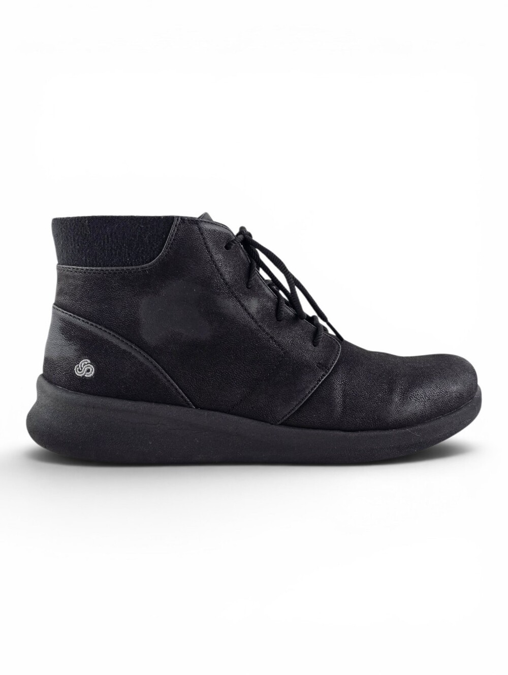 Clarks Women's Cloudsteppers Cushion Soft Lace Up Side Zip Ankle Boots Black 9